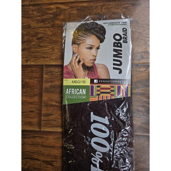 Sensationnel African Collection Hair Extension Jumbo Braid MBG/1B 100% Kanekalen - Picture 7 of 7